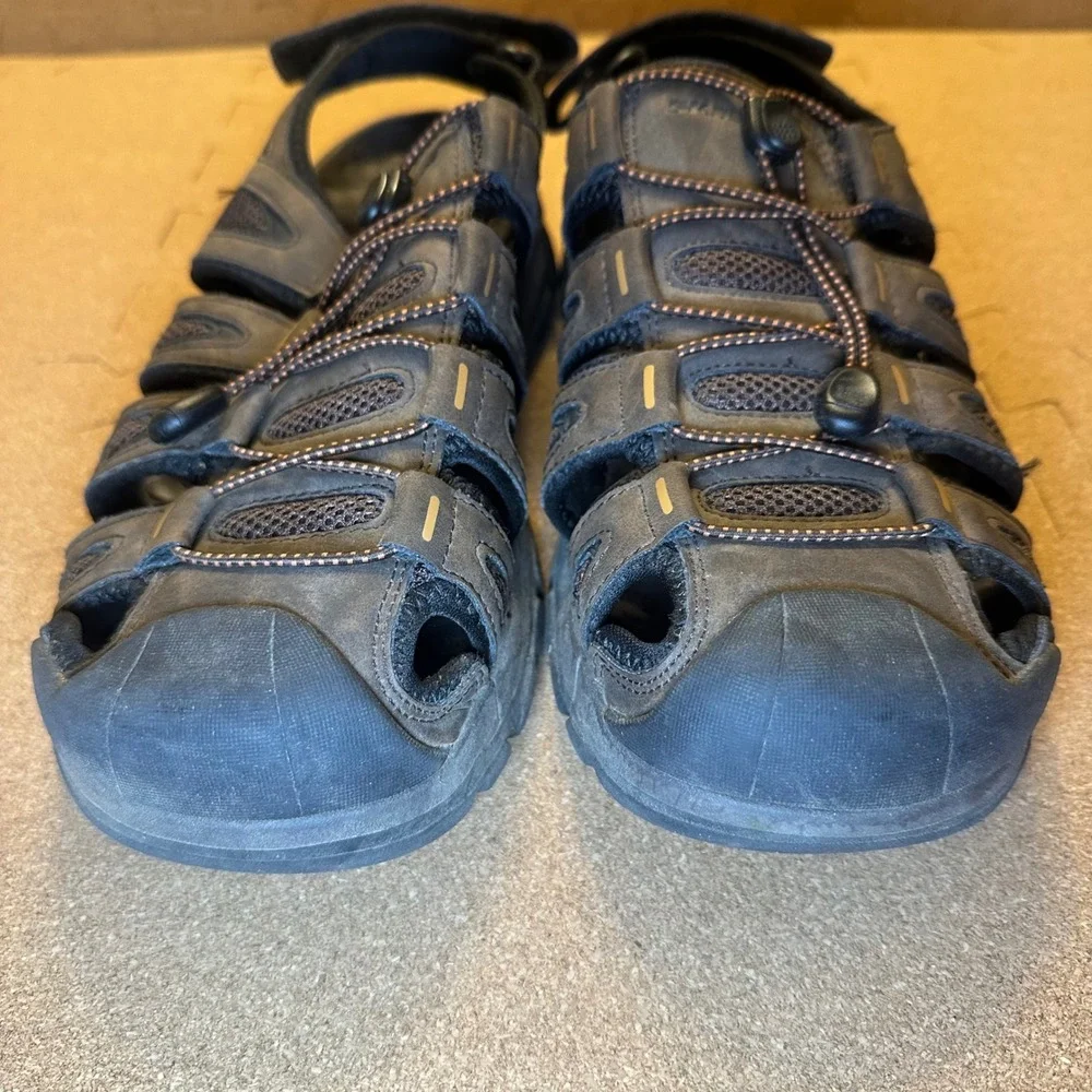 Skechers Louden Men Brown Fisherman Sandals Trail Hiking Shoes 204111 CHOC Sz 9